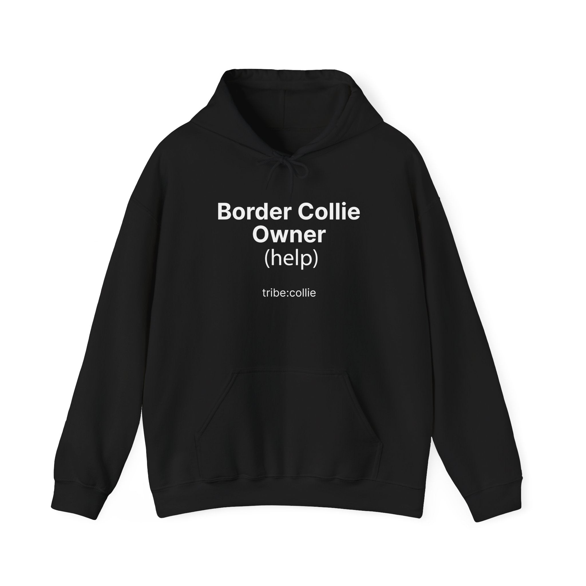 Tribe Collie Hoodie — Minimal Graphic (FRONT) Pullover