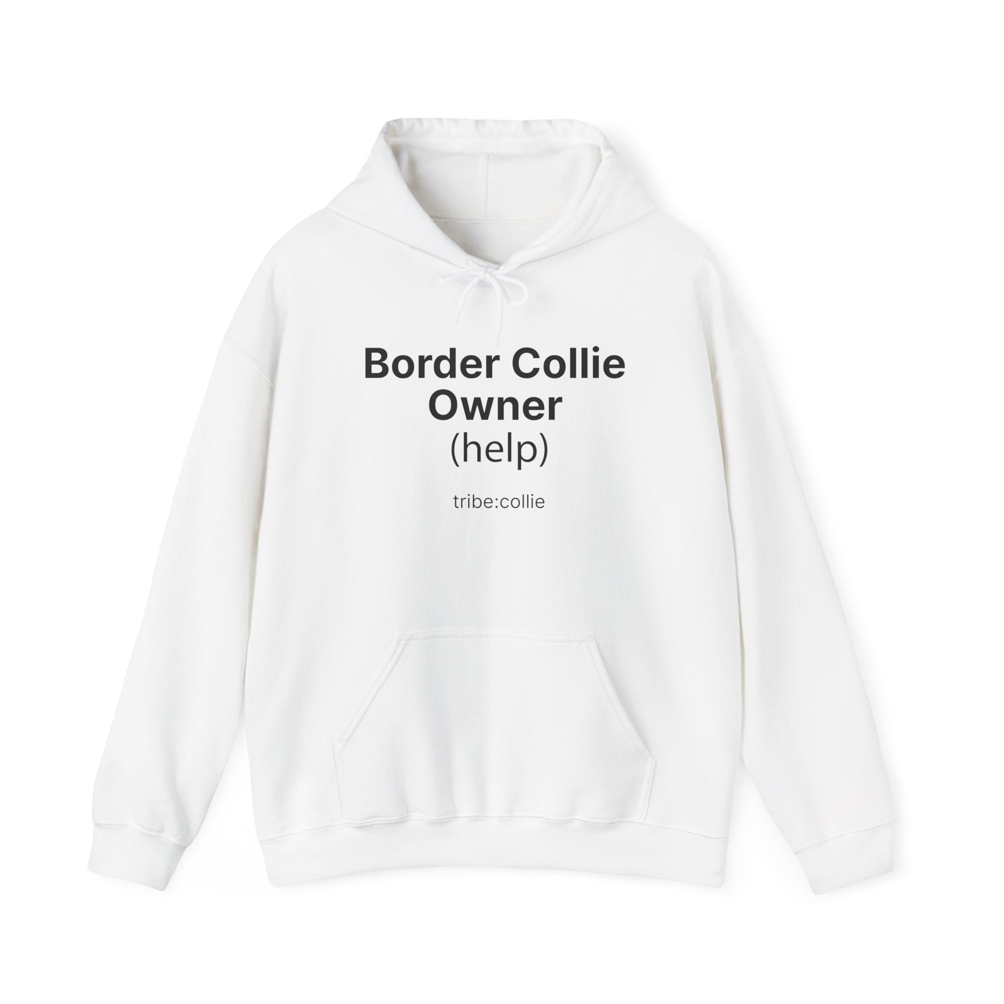 Tribe Collie Hoodie — Minimal Graphic (FRONT) Pullover