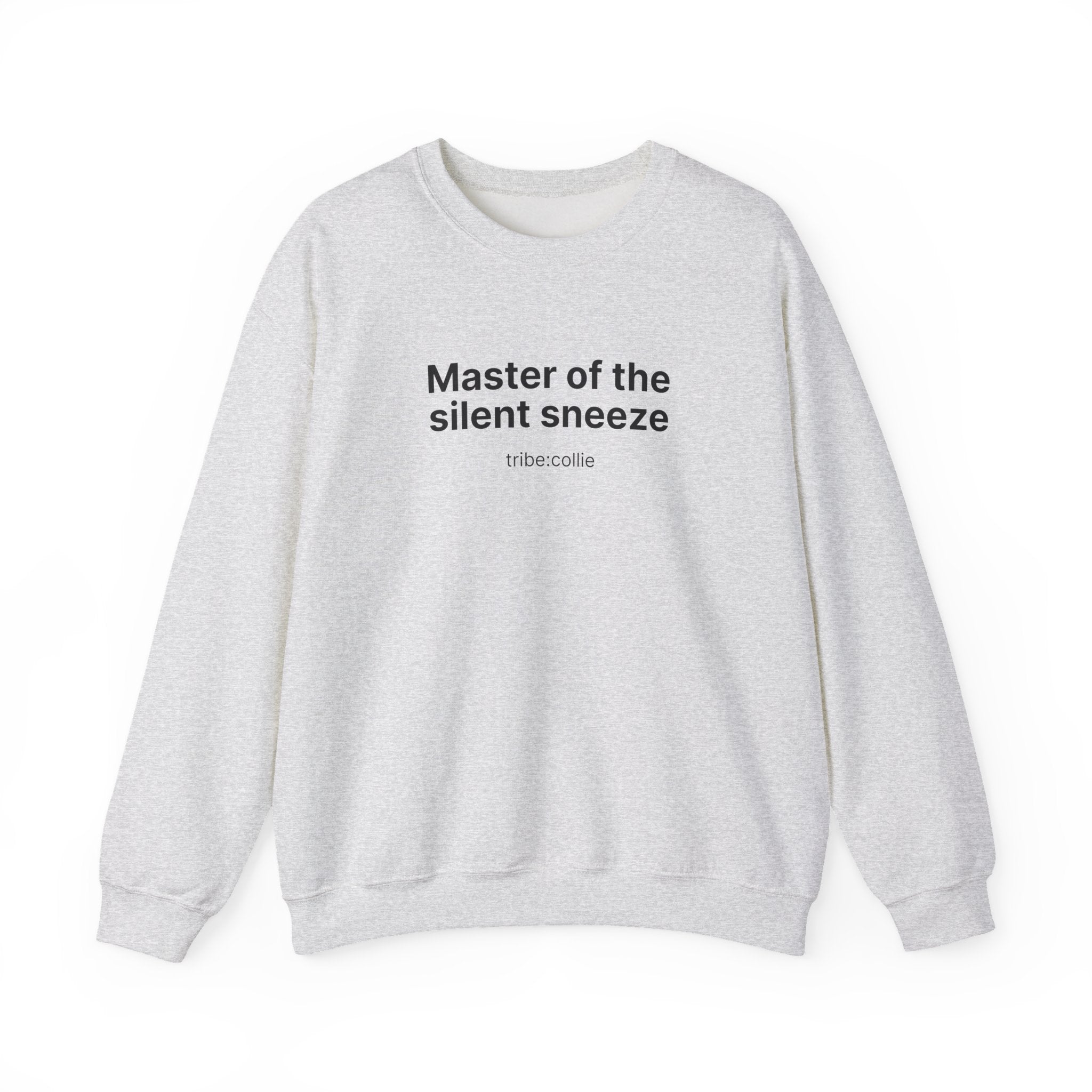 Mastering the silent sneeze (front) - Unisex Crewneck Heavy Blend™