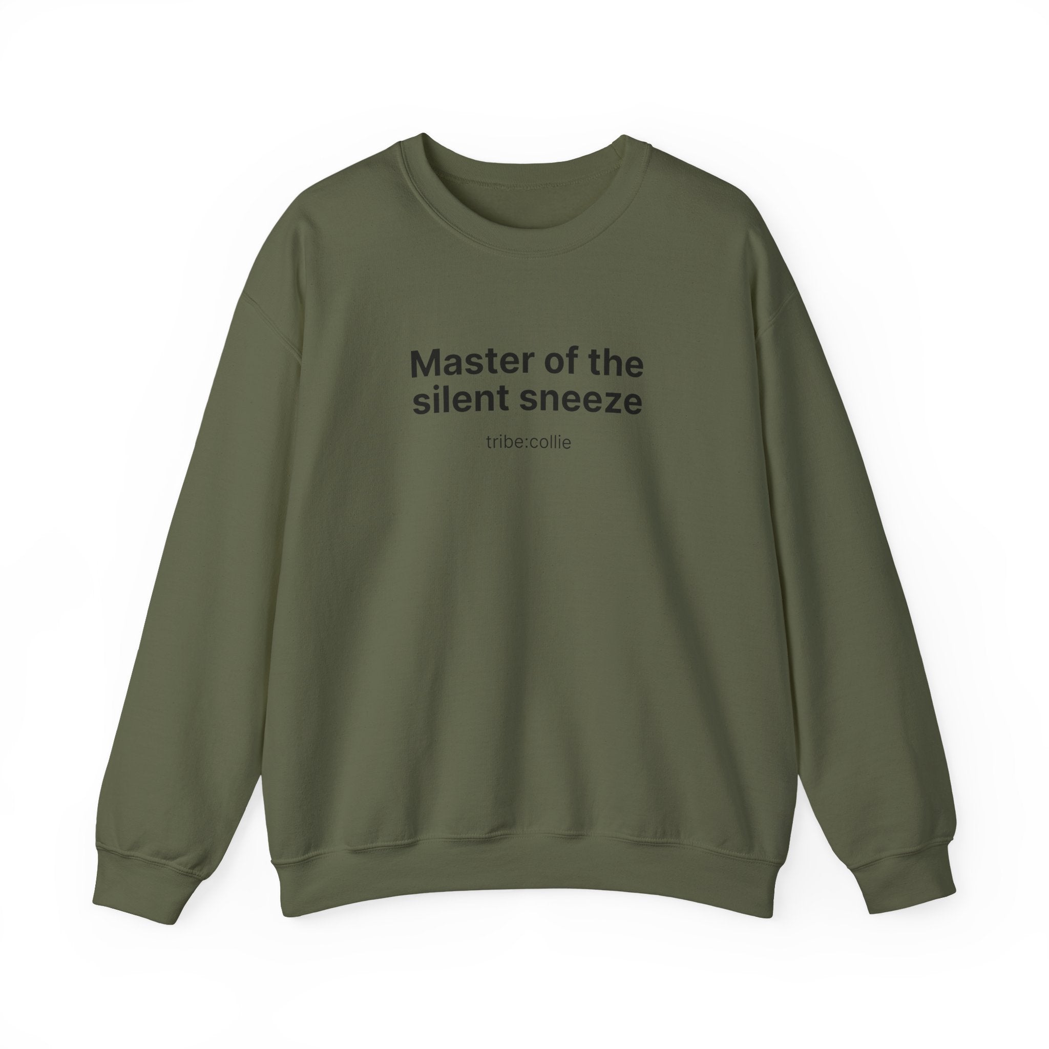 Mastering the silent sneeze (front) - Unisex Crewneck Heavy Blend™