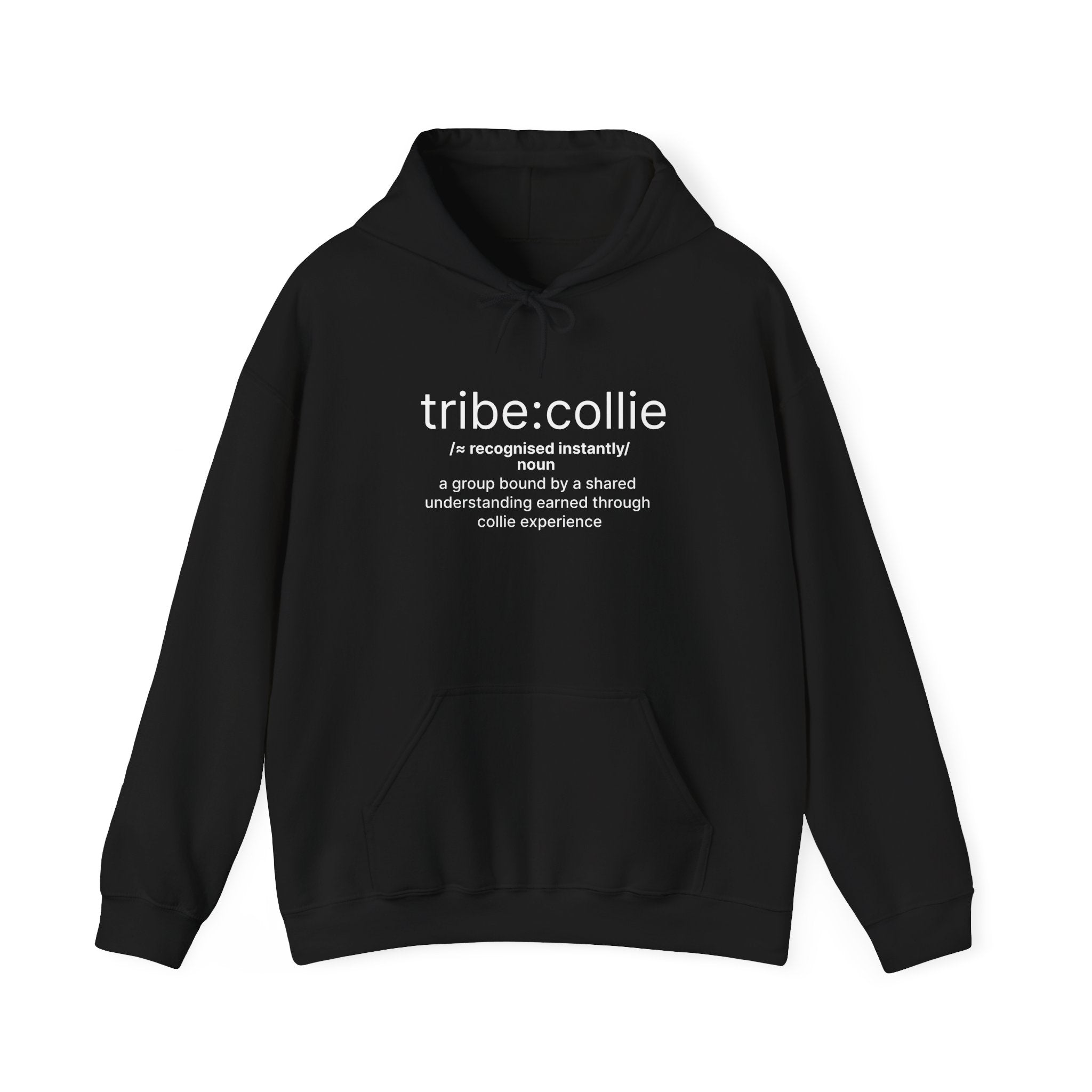 Tribe Collie Definition Hoodie — Minimal Definition Graphic Pullover