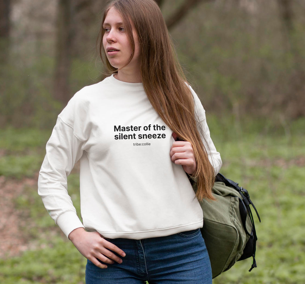 Mastering the silent sneeze (front) - Unisex Crewneck Heavy Blend™
