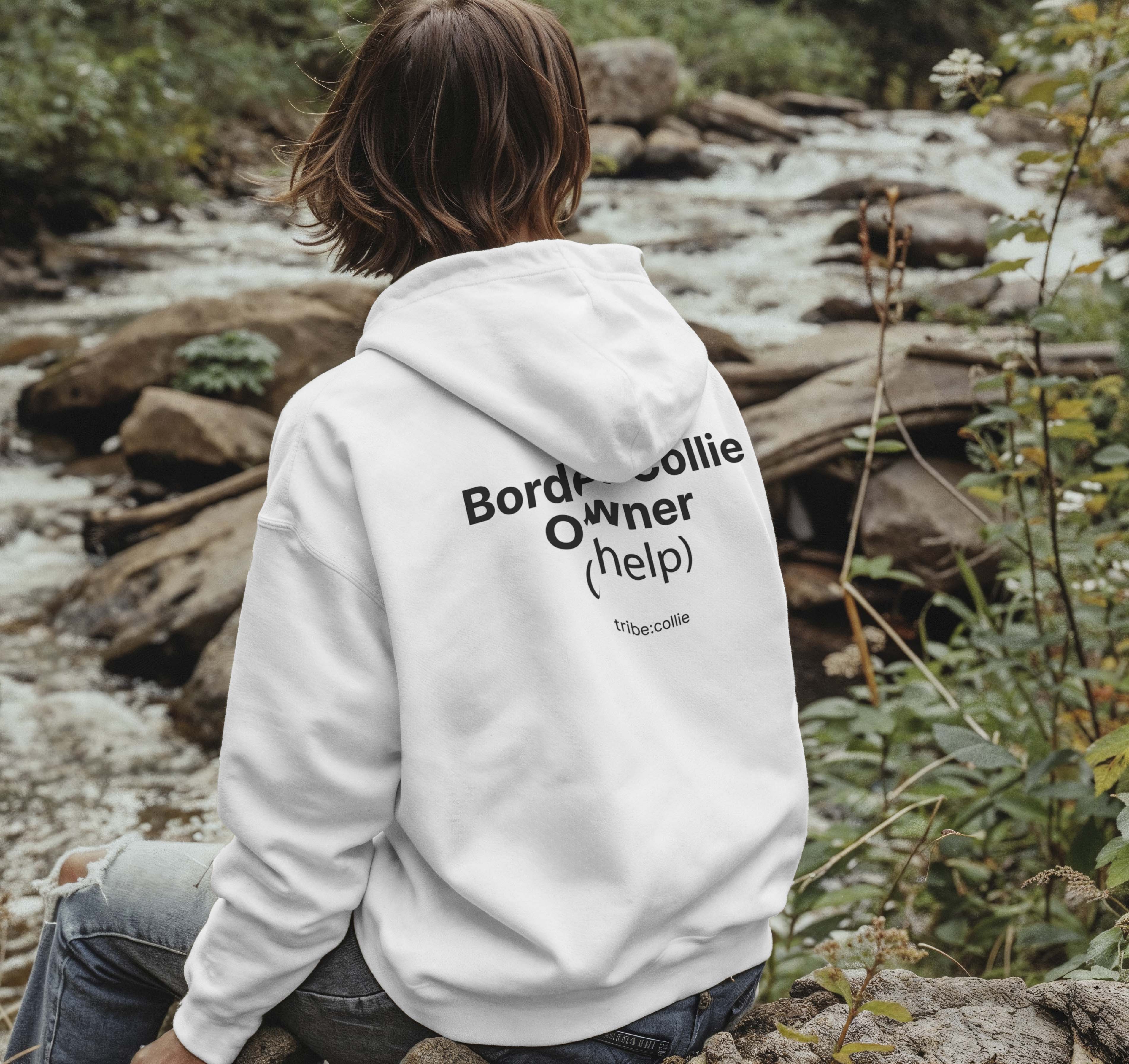 Collie Owner Hoodie - Minimal Graphic Pullover (BACK)