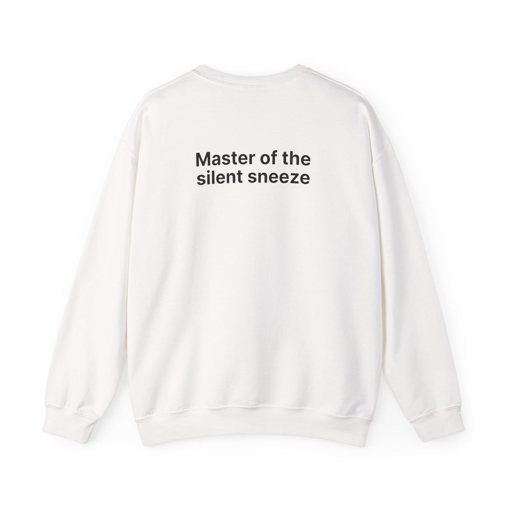 Mastering the silent sneeze (Back) - Unisex Crewneck Heavy Blend™