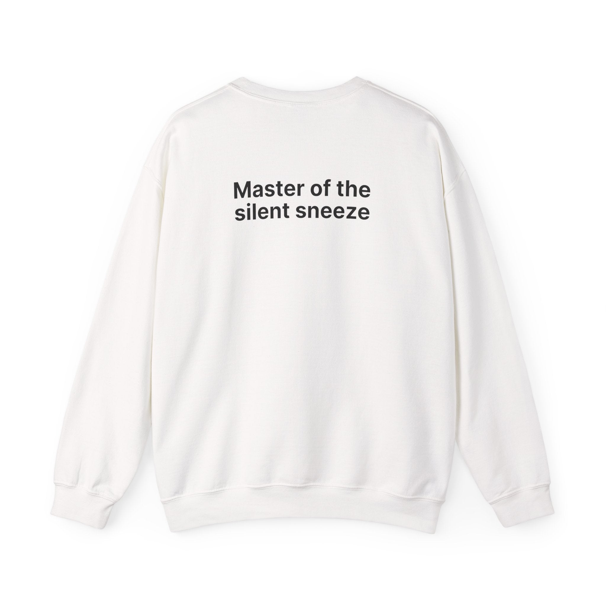 Mastering the silent sneeze (Back) - Unisex Crewneck Heavy Blend™