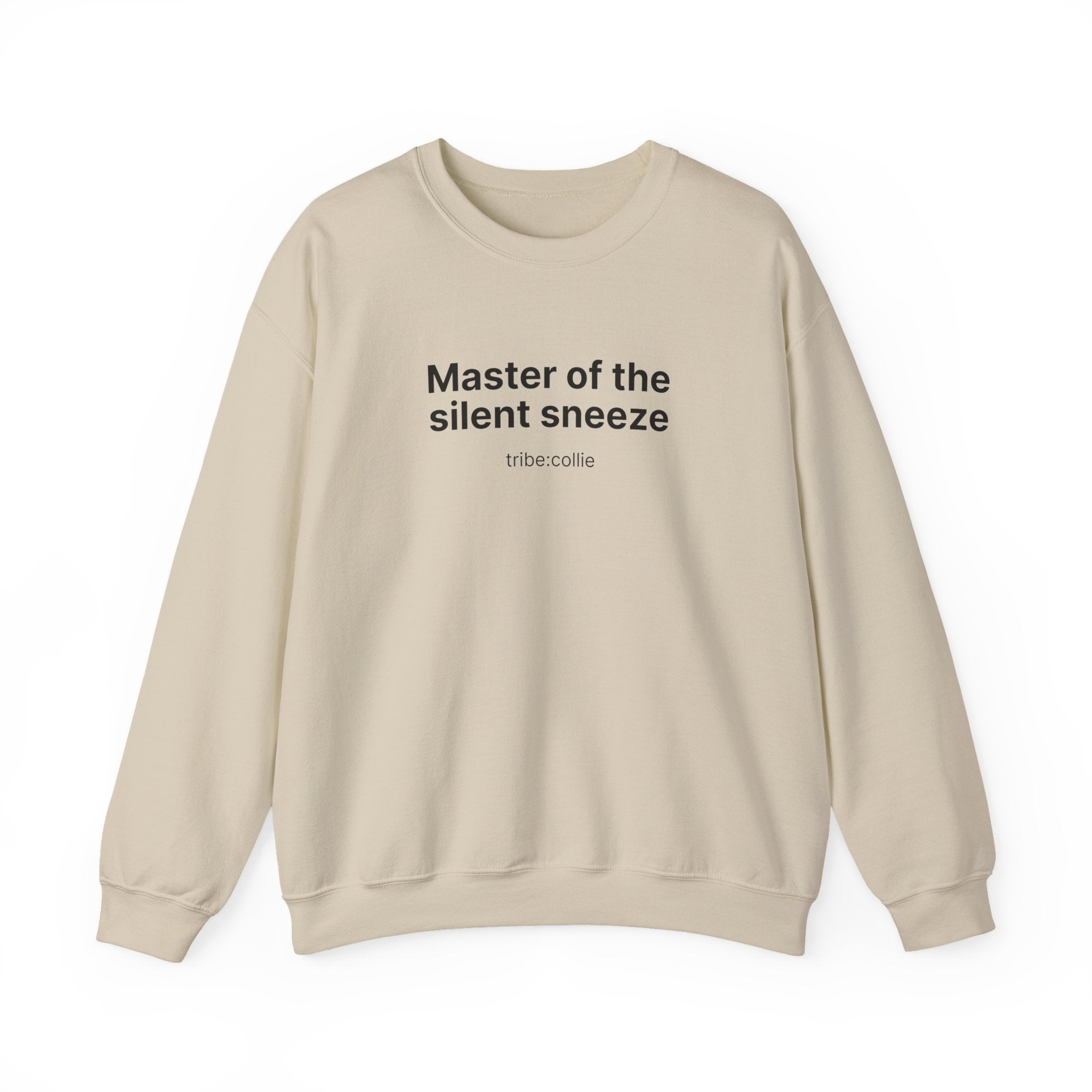 Mastering the silent sneeze (front) - Unisex Crewneck Heavy Blend™