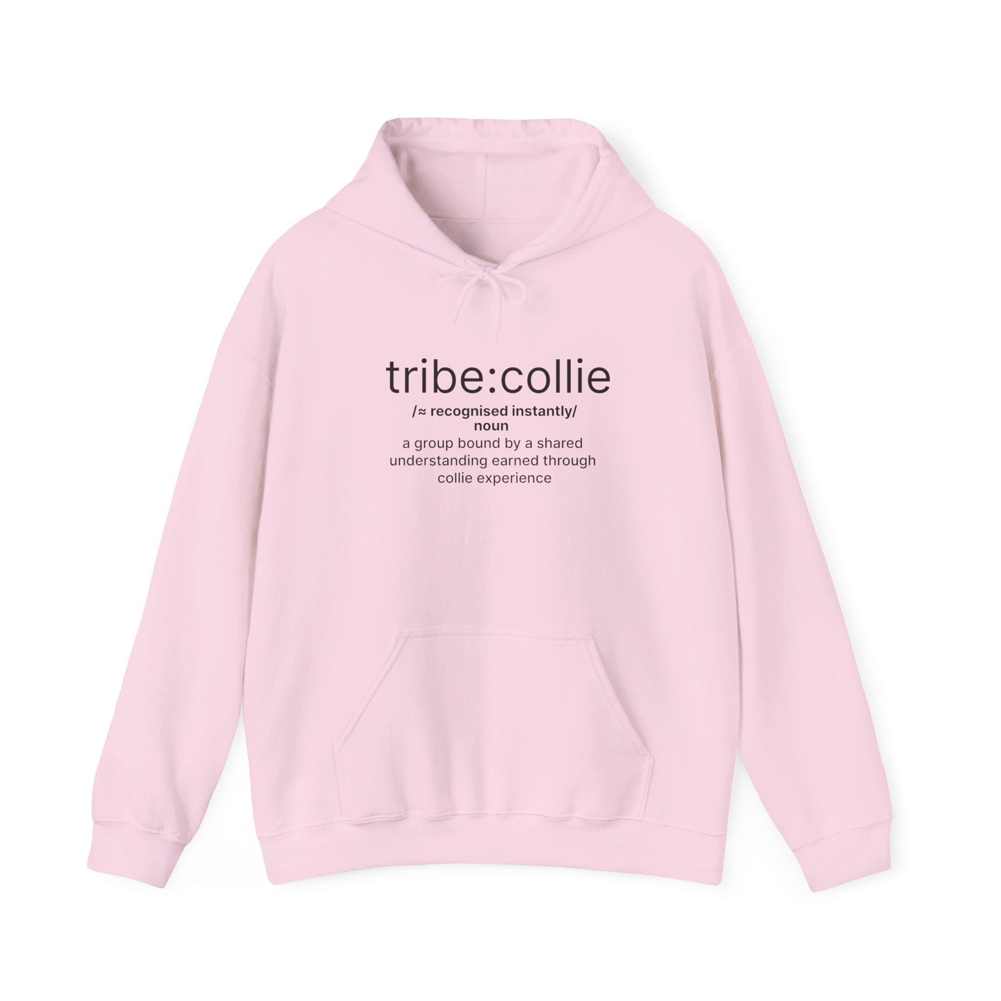 Tribe Collie Definition Hoodie - Minimal Definition Graphic Pullover