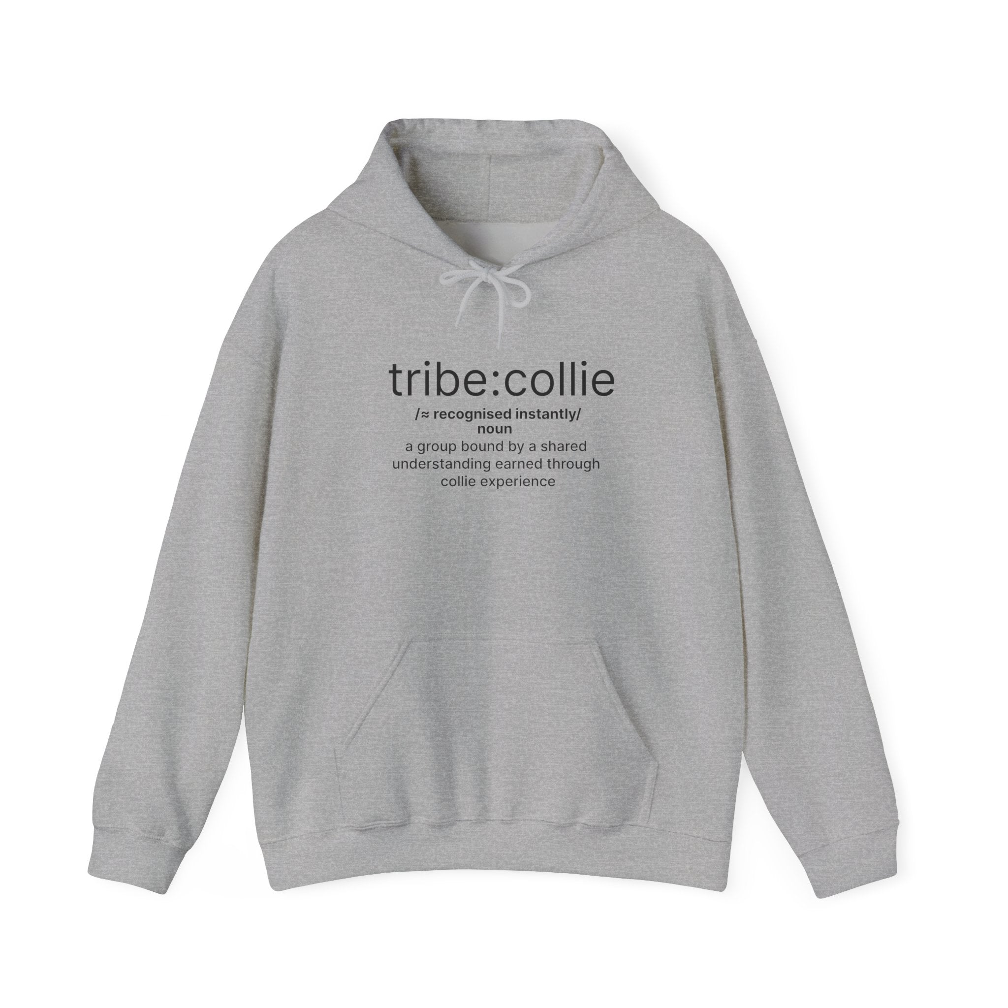 Tribe Collie Definition Hoodie - Minimal Definition Graphic Pullover