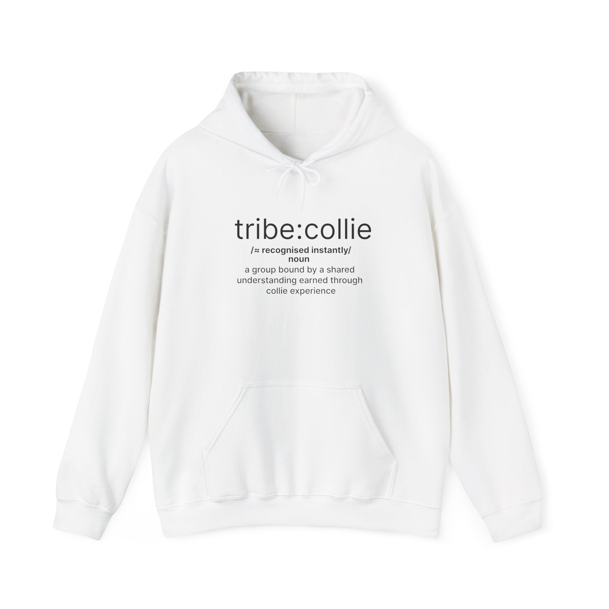 Tribe Collie Definition Hoodie — Minimal Definition Graphic Pullover